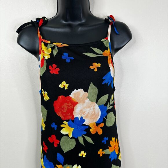 Danielle Bernstein We Wore What Size Small Black Floral Tropicana Midi Dress - Picture 10 of 12